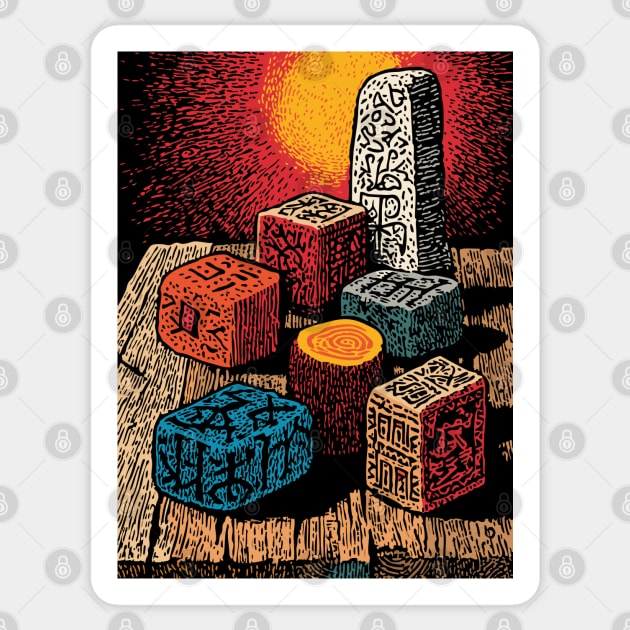 Witchcraft Building Blocks | Vintage Nostalgia Art Sticker by TuncGK